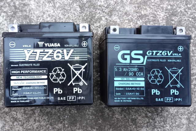 新旧バッテリー比較